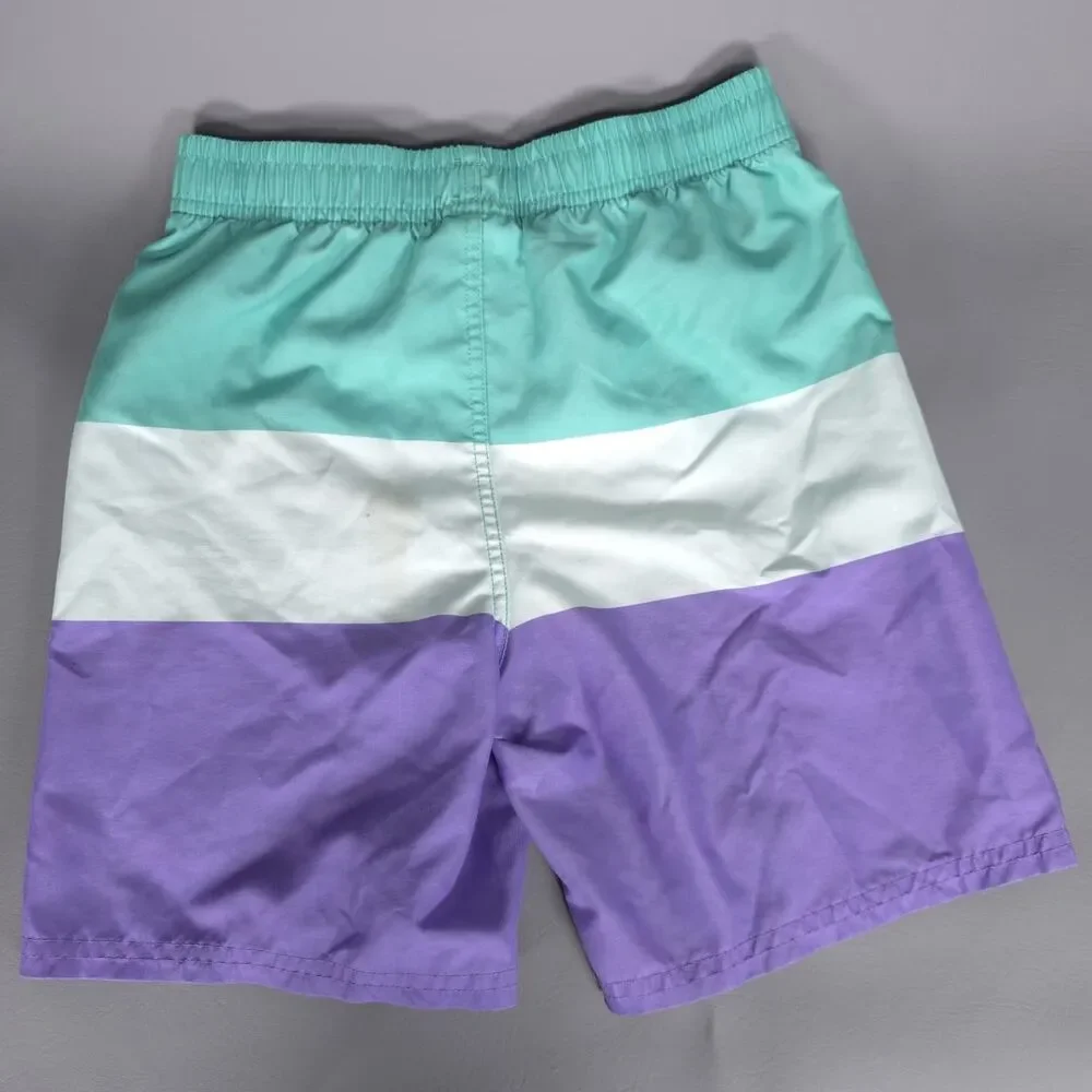 RUGGEDBUTTS Boys Swim Trunks 10 Lot 2 Quick Dry‎ Colorblock Stripe Beach Shorts